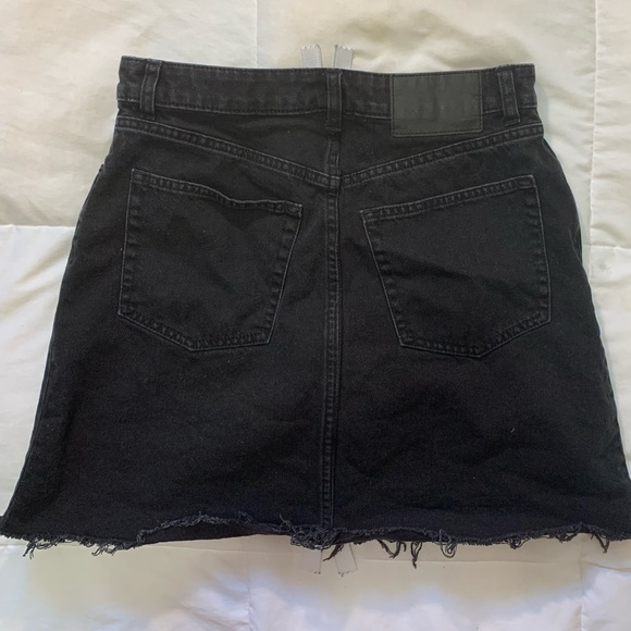 Cheap Monday Black Denim Zip Up Skirt - Picture 2 of 3